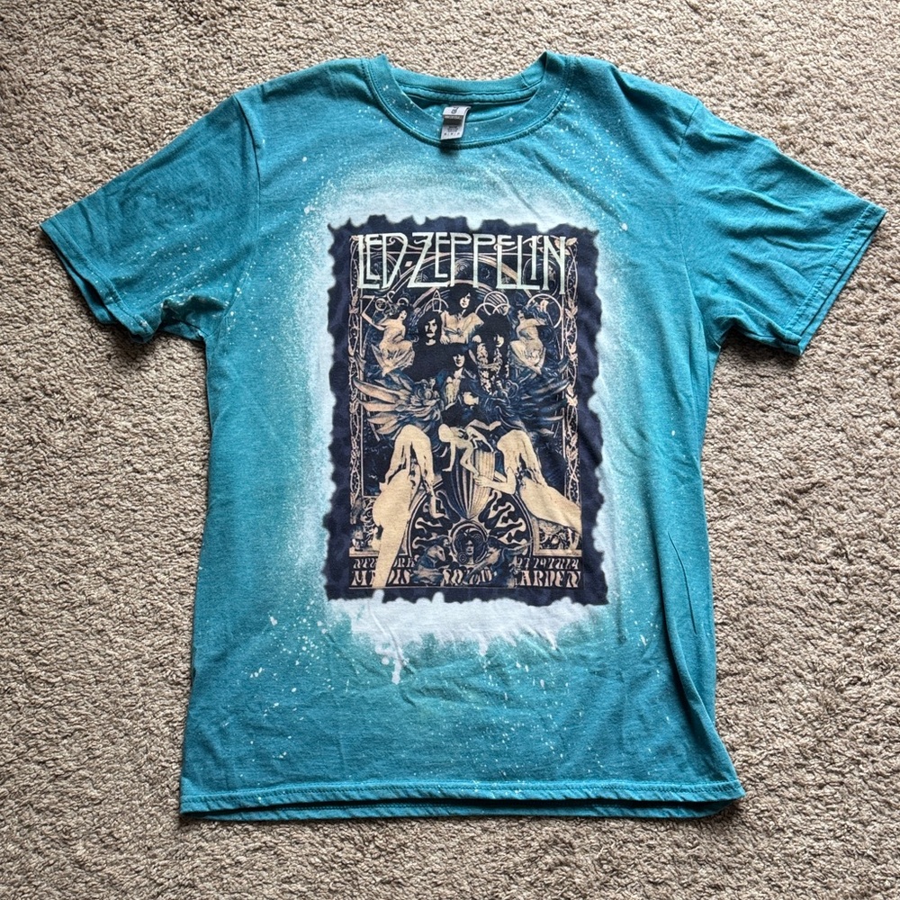 Teal Led Zeppelin Graphic T-Shirt